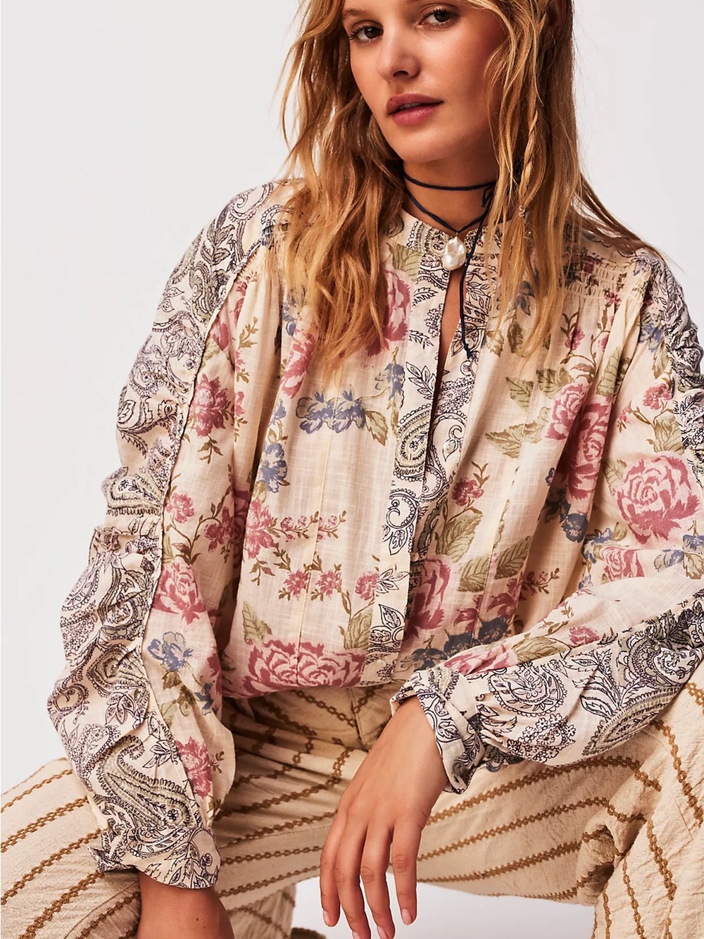 Free People Maraya Printed Top XS